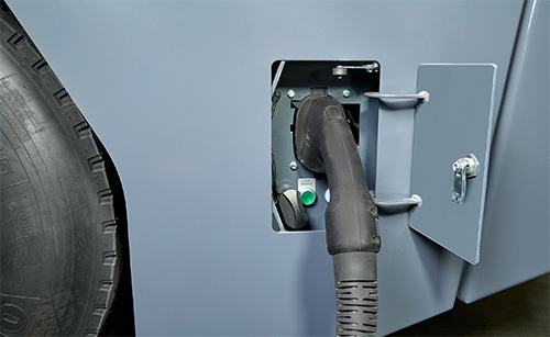 Ladeanschluss eines Elektrofahrzeugs