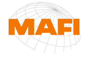 MAFI-Logo mit Globusgrafik