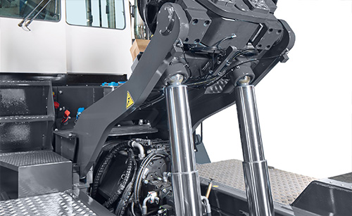 Hydraulikzylinder an der Hebevorrichtung